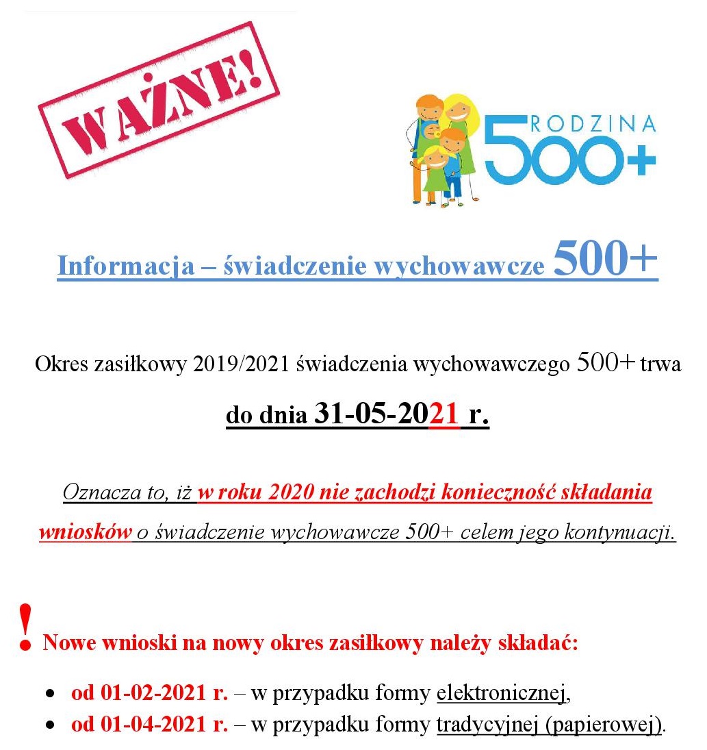 Informacja 500 2019 2021